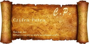 Czifra Petra névjegykártya